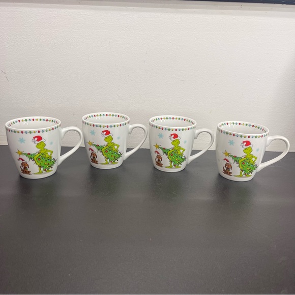 Dr. Seuss How The The Grinch Stole Christmas Mugs Set of 4 - Picture 3 of 8